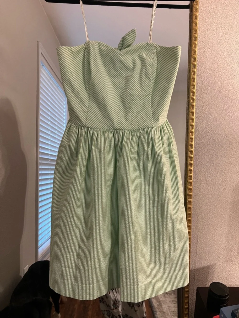 Lilly Pulitzer Strapless Seersucker Dress in Pale Green - Picture 4 of 6